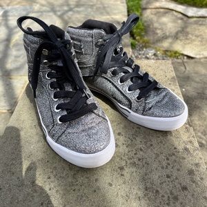 Guess Glitter High-Top Sneakers Size 5.5